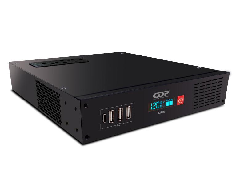 CDP LI708 – UPS DE RACK COMPACTO DE LITIO 700 VA / 350 W, 120 VAC, 8 SALIDAS