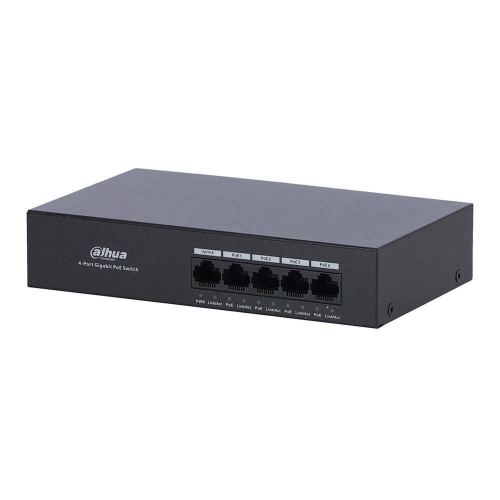 DAHUA DH-PFS3005-4GT-36N SWITCH NO ADMIN 4 PUERTOS POE 10/100/1000 RJ45 1 10/100/1000 RJ45 HIK366