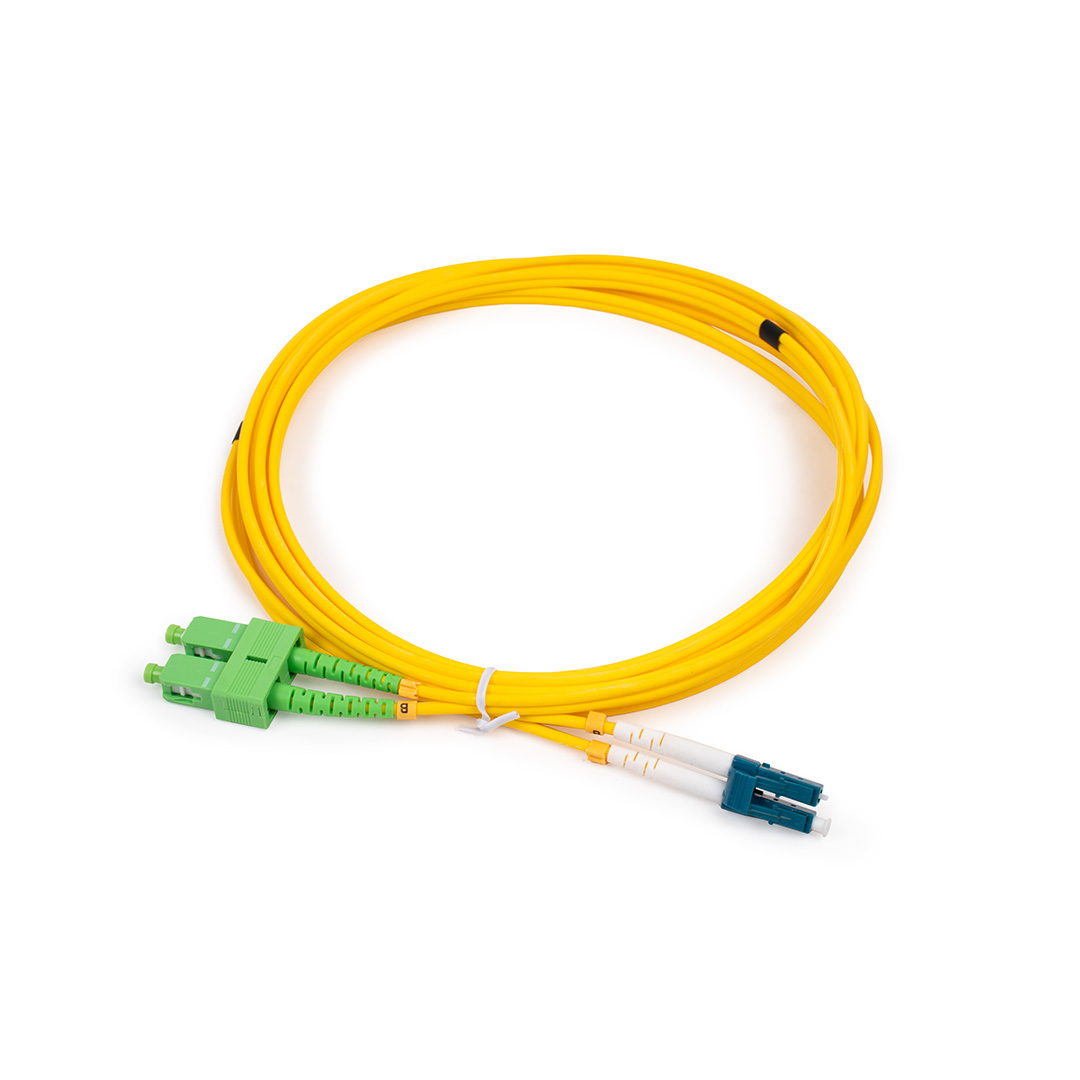 LINET PATCH CORD FIBRA OPTICA MONOMODO SC/APC-LC/UPC G652D DUPLEX 3 METROS