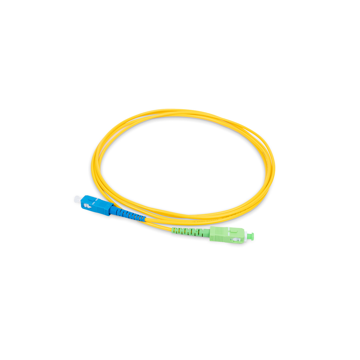 LINET PATCH CORD FIBRA OPTICA MONOMODO SC/APC-SC/UPC SIMPLEX 2 METROS AMARILLO